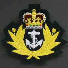 Royal Navy Crown and Anchor Silk Blazer Badge